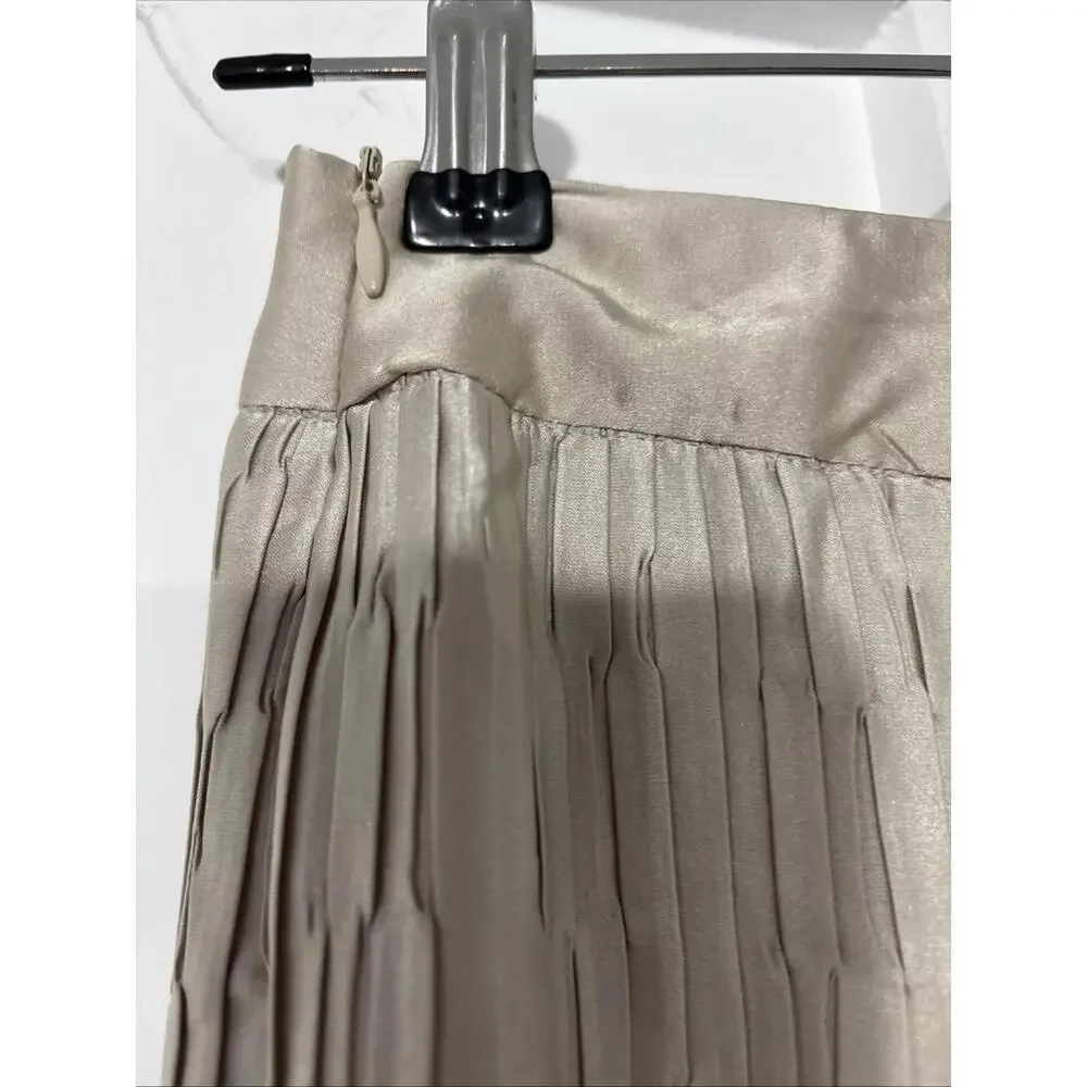 PrettyLittleThing Oatmeal High Waisted Pisse Wide Leg Pants - Size 4‎ Tall New
